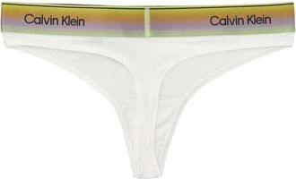 Calvin Klein Tanga de Algod&oacute;n Moderno - Underwear - Mujer - Blanco - XS