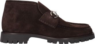 Gucci Hombres Botas Ante Marr&oacute;n/Cacao