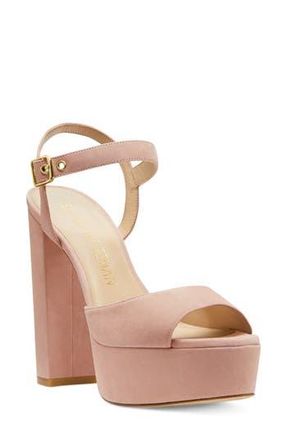 Stuart Weitzman Ryder Suede Platform Sandal in Adobe at Nordstrom Rack, Size 10.5