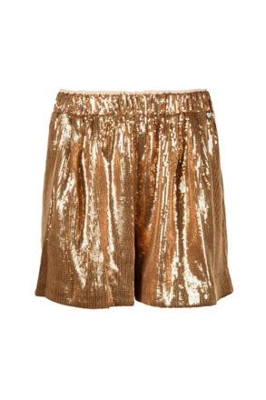 MY TWIN Twinset Gold Sequin Polyester Shorts