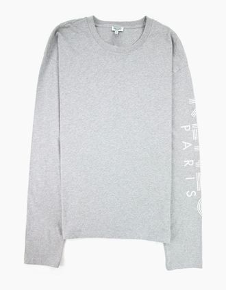 Kenzo Mens Kenzo Sport Long Sleeve T Shirt Grey - Size: 40