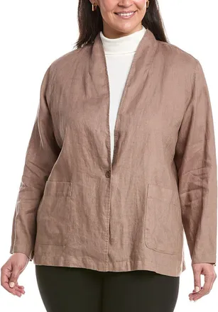 Eileen Fisher Plus Button Jacket