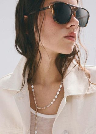 Mango Collana ciondolo metallo argento - Donna - Taglia unica - MANGO