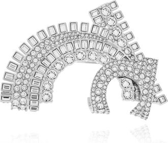 Ferragamo Kristallen Broche - Dames - Broches - Grijs - ONE Size - Accessoires