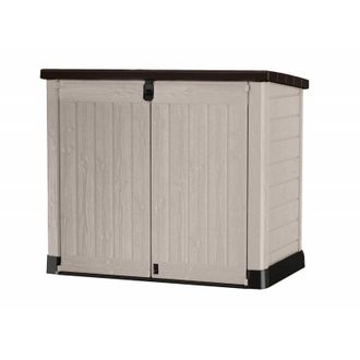 Keter Porta Attrezzi da giardino Store It Out Pro, Finitura Effetto Legno, Beige/Marrone, 145X82X125H cm