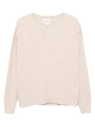 Bows & Arrows logo-patch T-shirt - men - Polyester/Cotton - M - BEIGE