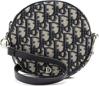 Dior Blue Oblique Canvas Baby Ball Shoulder Bag (Authentic Pre-Loved)