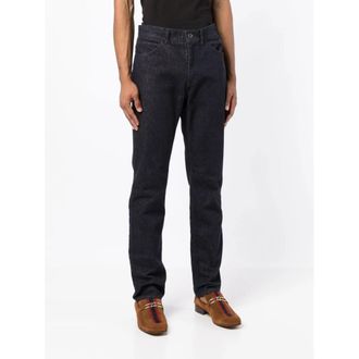 Ferragamo Gancini-Patch Straight-Leg Jeans - Blue
