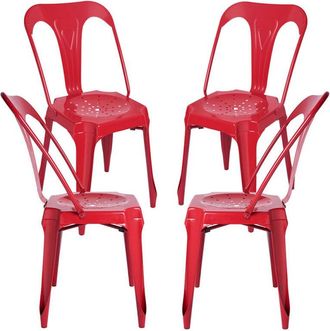 Regalos Miguel Regalos Miguel - Packs Sillas Comedor - Pack 4 Sillas Ulix - Rojo