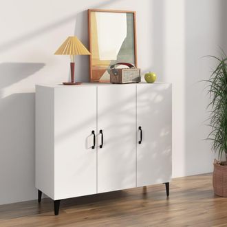 vidaXL Aparador De Madera De Ingenier&iacute;a Blanco 90x34x80 Cm Vidaxl