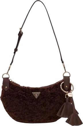Guess Katie Convertible Schoudertas - Dames - Schoudertassen - Bruin - ONE Size - Polyester - Tassen