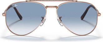 Ray-Ban Sunglasses Rb3625 92023 F New Aviator Gold/Blue Gradient Unisex