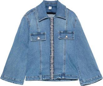 Liu Jo Modern Denim Jas met Boucl&eacute; Detail - Dames - Spijkerjassen - Blauw - S - Denim - Jassen