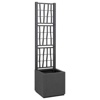 vidaXL Maceta Para Jard&iacute;n Antracita 36 X 36 X 140 Cm Polipropileno Vidaxl