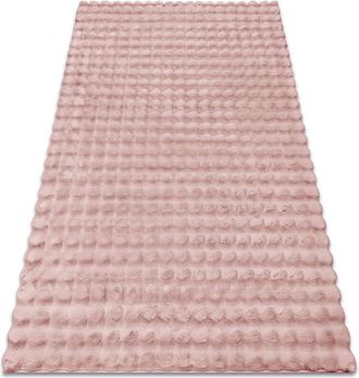 RugsX Rugsx - Carpet bubble powder pink 45 imitation of rabbit fur 3D structural pink 80x150 cm