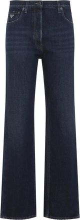 Prada Logo-plaque Wide-leg Jeans
