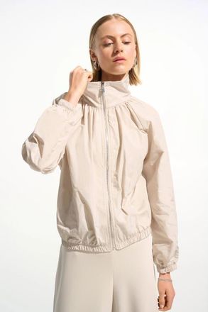 Joseph Ribkoff Memory Cocoon Outdoor Jacket With Funnel Collar in Moonstone at Nordstrom, Size X-Large