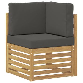 vidaXL Sof&aacute; De Esquina Para Exteriores Madera De Acacia S&oacute;lida Blanco Vidaxl