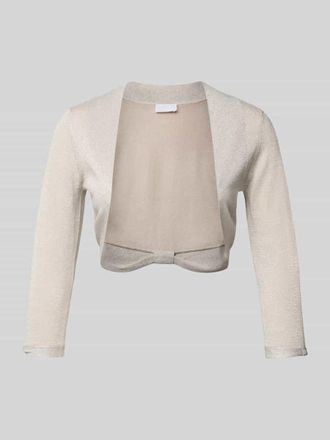 Jake*s Regular Fit Bolero aus Viskose-Mix in Metallic Beige Melange, Gr&ouml;&szlig;e 32