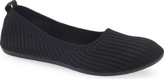 Gloria Vanderbilt Jasmine Ribbed Knit Flat in Black at Nordstrom Rack, Size 8.5