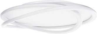 Beliani Lampada Da Soffitto A Parete Integrata Led Rotonda Bianco Gabrik