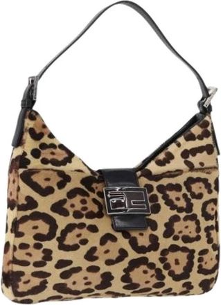 Fendi Pre-owned Vintage Schoudertas - Dames - Vintage Schoudertas - Bruin - ONE Size - Leer - Vintage