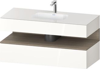Duravit Qatego Lavabo Encastrado Con Base De Lavabo Consola, - Duravit