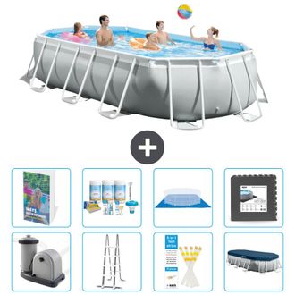 Intex Piscina Prism Frame Oval - 503x274x122 Cm - 9-piezas S581