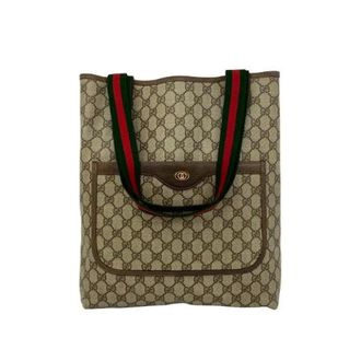 Gucci Pre-owned Tote Bags, female, Brown, Size: ONE SIZE Pre-owned Leather PVC Tote Bag