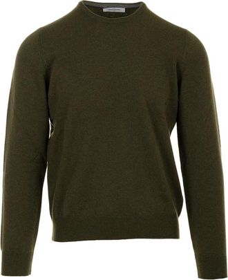 Gran Sasso Groene Sweater Paricollo - Heren - Ronde hals truien - Groen - XL - Truien & Vesten