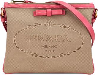 Prada Pre-owned Prada Canvas Canapa Logo Bow Crossbody E1Y5C6CM5R0HVJ86