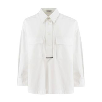 Brunello Cucinelli Dames, Blouses & Shirts, Wit, Maat: S