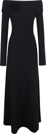 Blugirl Geribbelde maxi-jurk - Zwart