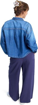 Roxy Relaxhose ROXY Lekeitio Break Mid, Damen, Gr. XXL, blau, Obermaterial: 55% Leinen, 45% Viskose;, Hosen Relaxhose