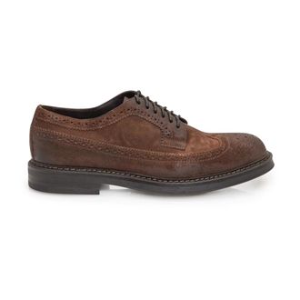 Doucal's Laced Shoes, male, Brown, Size: 11 US Derby Lace-Up