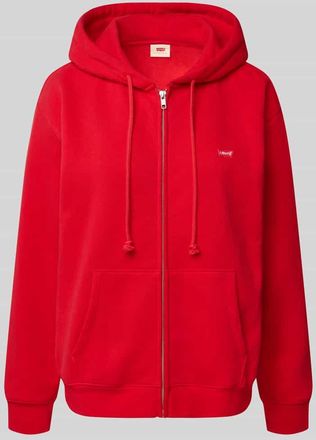 Levi's Sweatjacke mit Label-Patch und Känguru-Tasche in Rot, Größe XS