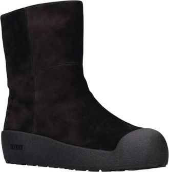 Bally Mens Gstaad Suede Leather Shirling Lined Boots In Black