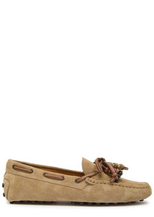 Tod's Gommino Suede Loafers - Camel - 38 (IT38 / UK5)
