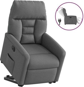 vidaXL Vidaxl - Sill&oacute;n El&eacute;ctrico Reclinable Elevable De Tela Gris Oscuro