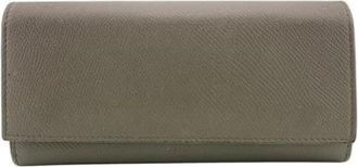 Celine Pre-owned Lange portemonnee (bi-fold) - Dames - Vintage Accessoires - Grijs - ONE Size - Leer - Vintage