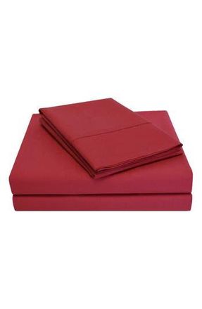 Superior Solid 300 Thread Count Percale Sheet Set in Burgundy at Nordstrom Rack, Size King