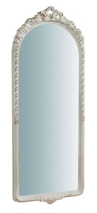 Biscottini International Specchio Specchiera Da Parete E Appendere Verticale/orizzontale In Legno Finitura Bianco Anticato L34xpr5xh87 Cm Made In Italy