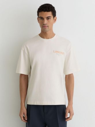 Reiss White Cotton Lemon-print Relaxed-fit T-shirt, XL