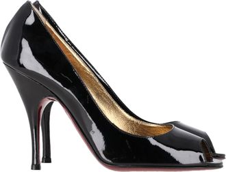 Dolce & Gabbana Pre-owned Womens & Peep-Toe Pumps in Black Patent Leather - Size EU 39