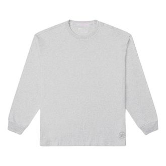 Converse Gold Standard Embroidered Logo Long Sleeves T-Shirt Asia Sizing Grey 10026898-A02