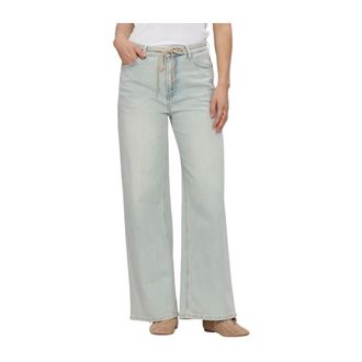Circle Of Trust Jeans, Dames, Blauw, W28 L31, Katoen, Jona DNM Wide Jeans