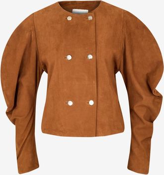 The Label Edition Wildlederjacke mit Puff&auml;rmeln Camilla