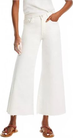 Frame Denim Le Palazzo Wide Leg Crop Jean In Au Natural Clean