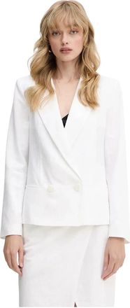 A|X Armani Exchange Dubbelrijige Blazer - Dames - Blazers - Wit - M - Katoen - Jassen