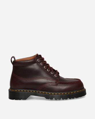 Dr. Martens Lowell Chukka Moc Toe Leather Ankle Boots Spiced Brown